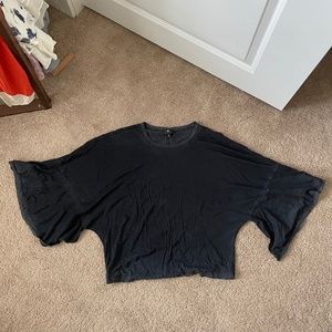 7 For All Mankind Black T-Shirt (S)